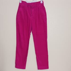 GAP Womens High‎ Rise Corduroy Jogger Pants Size 00 Pink  Elastic Tie Waist